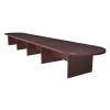 Regency LCTRT24052MH Legacy 240" Modular Racetrack Conference Table with 3 Power Data Grommets in Mahogany