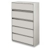 Lorell Lateral File 5-Drawer 42" x 18-5/8" x 67-11/16" Gray LLR60433