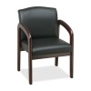 Lorell Guest Chair 23" x 25-1/2" x 33-1/2" Black/Mahogany Frame LLR60471