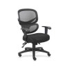 Lorell LLR60622 Fabric Seat Mesh Back Executive Chair in Black/Silver