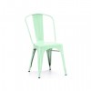 Design Lab MN LS-9000-PEP Dreux Stackable Glossy Peppermint Steel Side Chair (Set of 4)