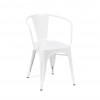 Design Lab MN LS-9001-WHT Dreux Glossy White Stackable Steel Dining Chair (Set of 4)