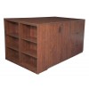 Regency LS2SC2LF8546CH Legacy Stand Up 2 Storage Cabinet and 2 Lateral File Quad with Bookcase End in Cherry