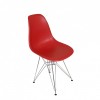 Mod Made MM-PC-016-Red Paris Tower Side Chair Chrome Leg 2-Pack