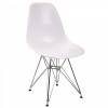 Mod Made MM-PC-016-White Paris Tower Side Chair Chrome Leg 2-Pack