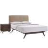 Modway MOD-5260-CAP-LAT-SET Tracy 2 Piece Queen Bedroom Set in Cappuccino Latte
