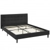 Modway MOD-5425-BLK Linnea Queen Vinyl Bed in Black