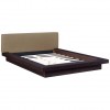 Modway MOD-5721-CAP-LAT-SET Freja Queen Fabric Platform Bed in Cappuccino Latte