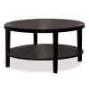 Ave Six MRG12 Merge 36 Round Coffee Table Espresso Finish