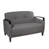Ave Six MST52-W12 Main Street Loveseat with Woven Charcoal Fabric