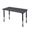 Regency MT4830GYAPBK Kee 48" x 30" Height Adjustable Classroom Table in Grey