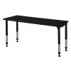 Regency MT6030MWAPBK Kee 60" x 30" Height Adjustable Classroom Table in Mocha Walnut