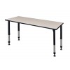 Regency MT7224PLAPBK Kee 72" x 24" Height Adjustable Classroom Table in Maple