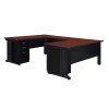 Regency MUD663042CH Fusion 66" Double Pedestal U-Desk with 42" Bridge in Cherry (Default)