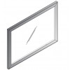 Office Star NAP-200 Napa Glass Modesty Panel, Fits Nap201 and Nap289