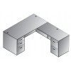 Office Star NAPCHY-TYP9 66" Napa L Shape in Cherry