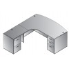 Office Star NAPESP-TYP10L 71" Napa Left L Shape with Curved Corner in Espresso