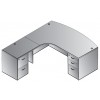Office Star NAPMAH-TYP10L Napa Left L Shape with Curved Corner in Mahogany