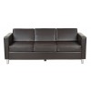 Ave Six PAC53-V34 Pacific Easy Care Espresso Faux Leather Sofa Couch with Box Spring Seat