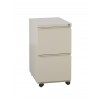 Office Star PTC22FF-P 22" Closed Top Pedestal with Casters - File in Putty