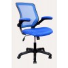 Techni Mobili RTA-8050-BL Mesh Task Chair with Flip-Up Arms in Blue