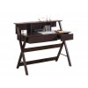 Techni Mobili RTA-8400-WN Fashionable Workstation with Shelf and Storage in Wenge