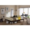 Baxton Studio SW8021-Cappuccino-A43-Queen Bentley Solid Wood Queen Size Bed Frame