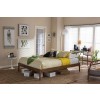 Baxton Studio SW8021-Walnut-M17-Queen Bentley Solid Wood Queen Size Bed Frame