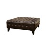 Wholesale Interiors Leather Ottoman Dark Brown TA1235-Dark Brown