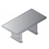 Office Star TOW-35T/S-CHY Townsend Rectangular Top in 1-piece & Stretchers for Conference Table