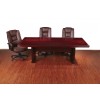 Office Star TOW-60Q-CHY Townsend Rectangular Table with 2 Queen Anne Bases