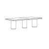 High Point Furniture 120 inch Transitional Cylinder Legs Conference Table V_T120CYL