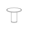 High Point Furniture 48 inch Cylinder Base Round Conference Table V_TR48C