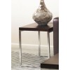 Office Star Wall Street End Table Chrome / Espresso WST09