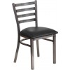 Flash Furniture XU-DG694BLAD-CLR-BLKV-GG Clear Metal Restaurant Chair in Black Clear