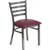 Flash Furniture XU-DG694BLAD-CLR-BURV-GG Clear Metal Restaurant Chair in Burgundy Clear