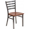 Flash Furniture XU-DG694BLAD-CLR-CHYW-GG Clear Metal Restaurant Chair in Cherry Clear