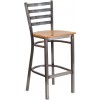 Flash Furniture XU-DG697BLAD-CLR-BAR-NATW-GG Clear Restaurant Barstool in Clear Natural