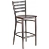 Flash Furniture XU-DG697BLAD-CLR-BAR-WALW-GG Clear Restaurant Barstool in Clear Walnut