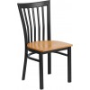 Flash Furniture XU-DG6Q4BSCH-NATW-GG Restaurant Chair in Black Natural