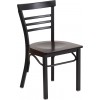 Flash Furniture XU-DG6Q6B1LAD-WALW-GG Restaurant Chair in Black Walnut
