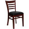 Flash Furniture Hercules Series Cherry Finished Ladder Back Wooden Restaurant Chair XU-DGW0005LAD-CHY-GG