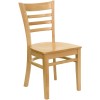 Flash Furniture Hercules Series Natural Wood Finished Ladder Back Wooden Restaurant Chair XU-DGW0005LAD-NAT-GG
