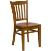 Flash Furniture Hercules Series Cherry Finished Vertical Slat Back Wooden Restaurant Chair XU-DGW0008VRT-CHY-GG