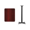 Flash Furniture XU-MAHTB-2430-T2222B-GG 30" Rectangular Mahogany Laminate Table Top with 22" Bar Height Table Base
