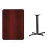 Flash Furniture XU-MAHTB-3042-T2230-GG 42" Rectangular Mahogany Laminate Table Top with 30" Table Height Base