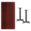 Flash Furniture XU-MAHTB-3060-T2222-GG 60" Rectangular Mahogany Laminate Table Top with Base