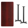 Flash Furniture XU-MAHTB-3060-T2222B-GG 60" Rectangular Mahogany Laminate Table Top with Base