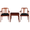 Cherryman Ruby, Veneer Guest Reception Chairs with Table