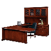 Kimball Presiident Traditional Veneer Desk Workstation